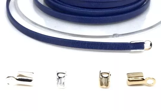 Embout à écraser en laiton  3 mm , plaqués en France - Argent