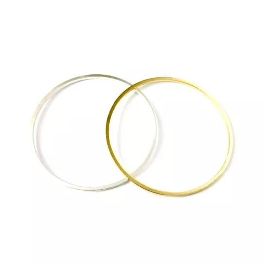 Cercle de 35 mm en laiton plaqué argent en France 10 micron - Or