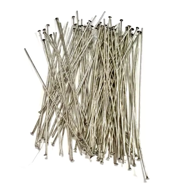 TIGES 8CM LAITON PLAQUE ARGENT OU OR - Argent