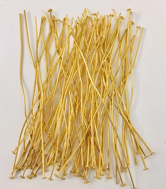 TIGES 8CM LAITON PLAQUE ARGENT OU OR - Or