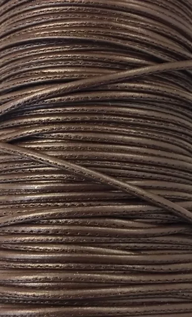 L599 Cuir cousu 1.5mm-43 COULEURS - testa di moro