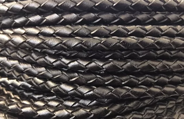 Tressée scoubidou 5mm - Noir