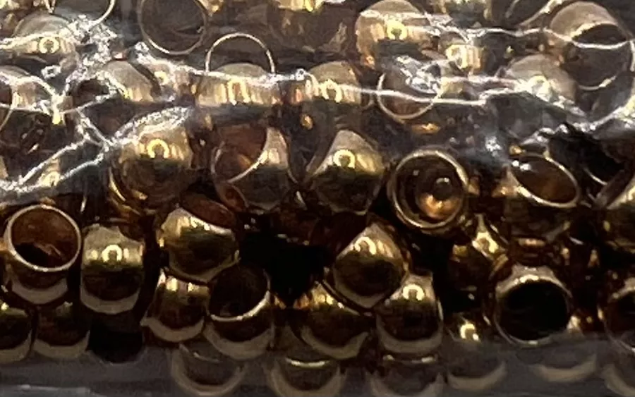 PERLES A ECRASER 2.4 MM argent,arg ant , or rose ou or - or rose