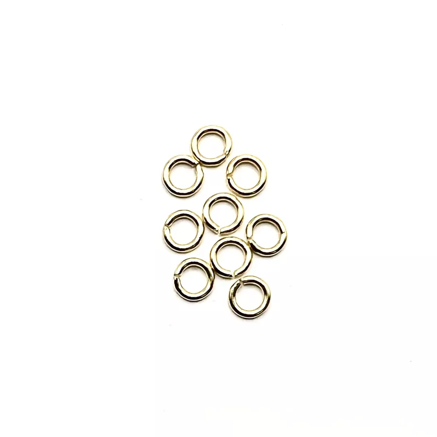 100 anneaux laiton argent antique 6mm ou bronze - Or