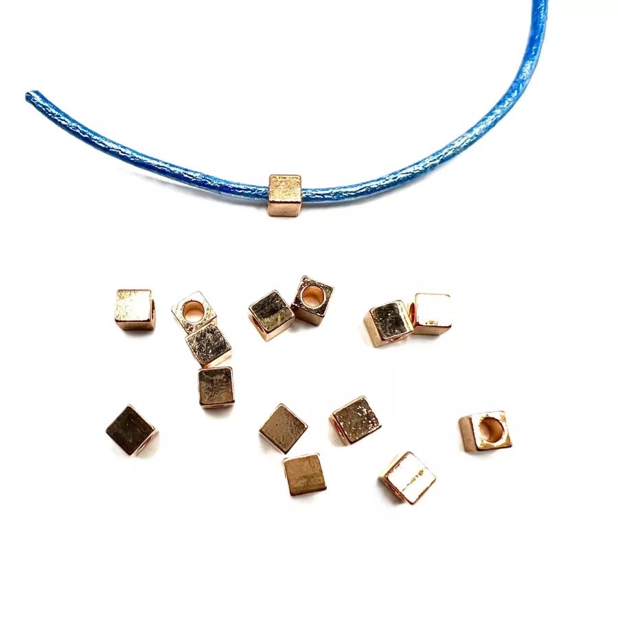 Cube en laiton plaqués en France - or rose