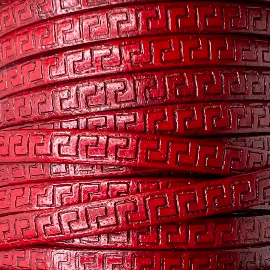 Cuir 5mm GRECA - Rouge