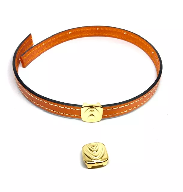 Passant motif vague pour cuir 10mm - Or