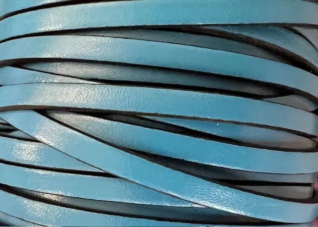 Cuir de veau 5mm-nouvelles couleurs - Bleu azur