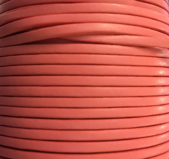 Cuir de veau 3mm Candy sans bordures noires-nouvelles couleurs - Rose