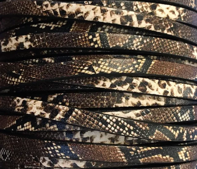 Cuir de veau imprimé; nouveaux modèles - Marron foncé