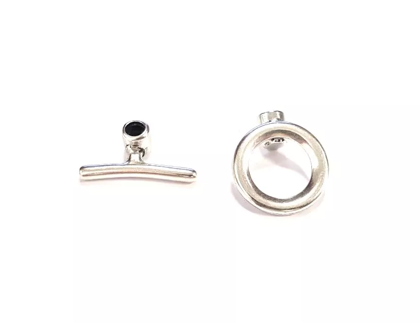 Fermoir T pour cuir rond 5mm-Exclusivité IDIL - Argent antique argent vif