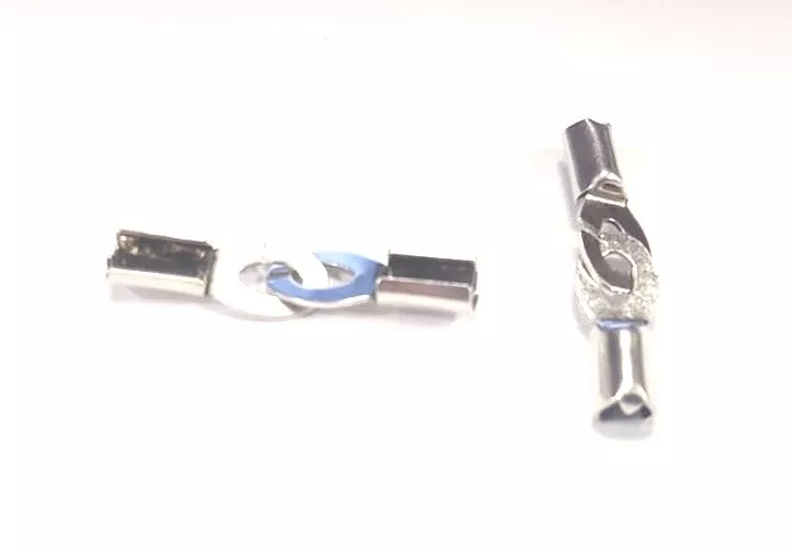 Fermoirs menottes ovales plaqués en France  - Argent antique