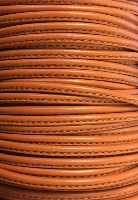 Cuir de chèvre cousu 2.70mm,NOUVELLES COULEURS,29 couleurs - Ambre