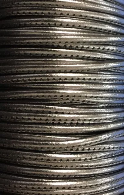 NOUVEAUTES Cuir de chèvre cousu 2.70mm métallisé,7 couleurs - Argent antique Orange métallisé