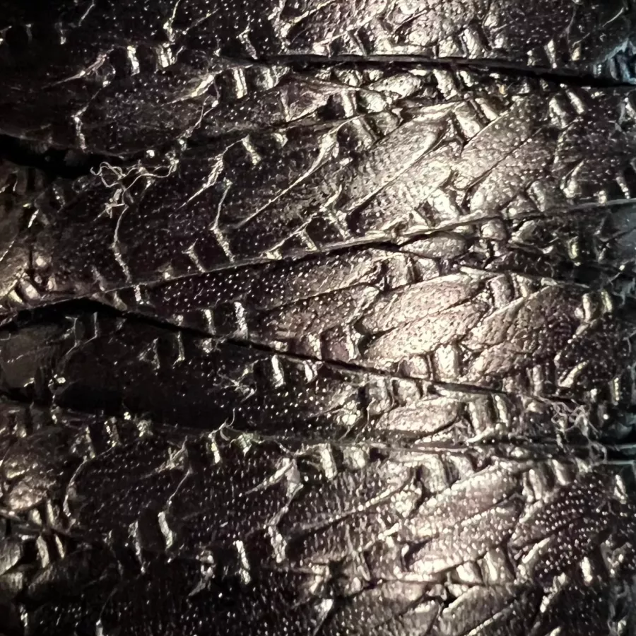 Cuir 10mm point couture - Noir