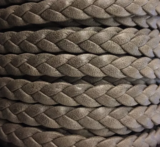 Tressé chevre double face 3x3 - Bison (marron foncé)