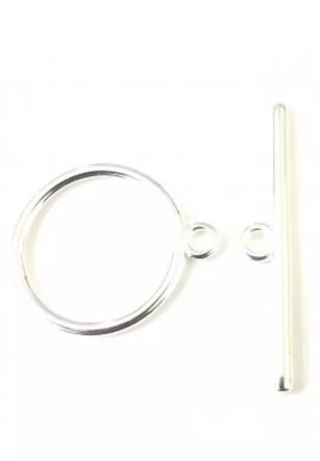 Fermoir T 29mm plaqués 10mic. argent vif OU doré 1 mic. en FRANCE - Argent vif