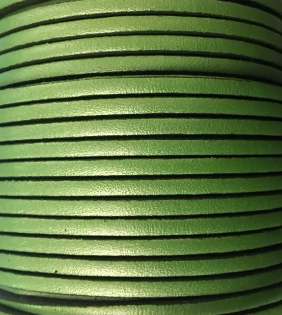 cuir de veau 3mm nacré - Vert