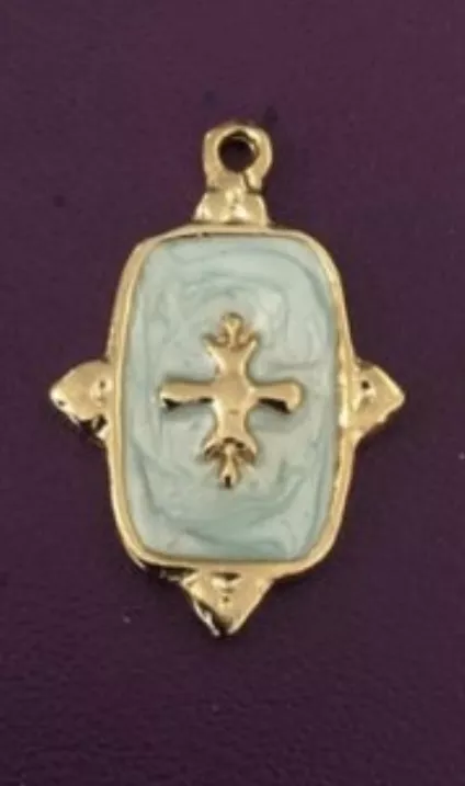 Pendant émaillé 23 x 13mm - Vert d'eau