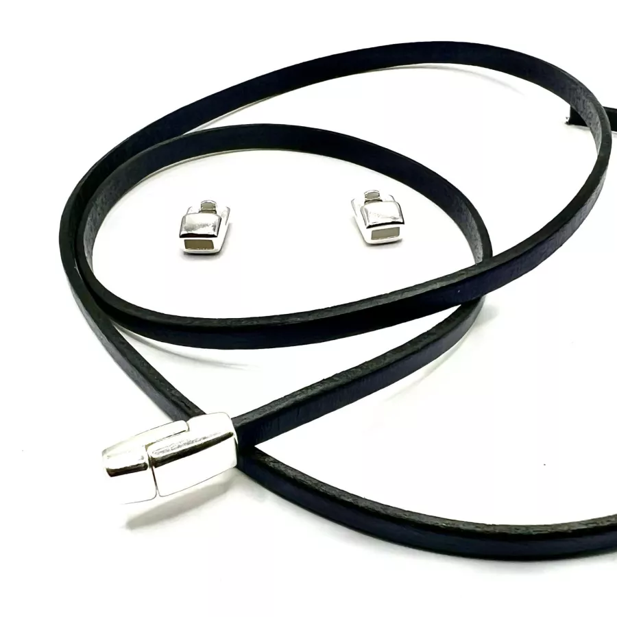 Fermoir aimanté 5mm en zamac - Argent vif