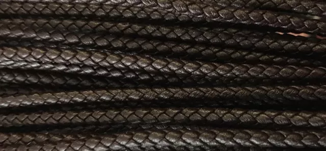 Cuir tressé rond 3-Qualité Joaillerie-nouvelles couleurs - testa di moro