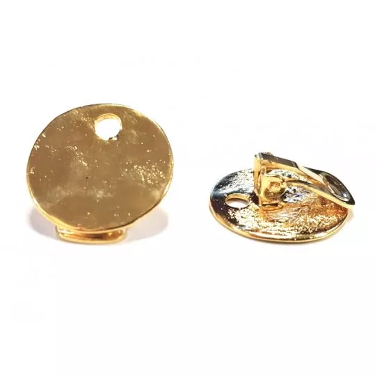 BO à clips rondes martelées - Or