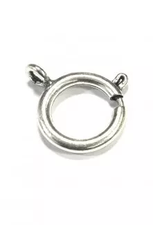 Grand fermoir à ressort 18mm argent antique ou doré - Argent antique