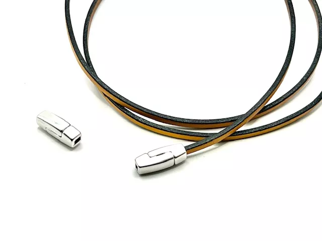 Fermoir 3mm en zamac plaqués en argent vif ou argent antique - Argent antique