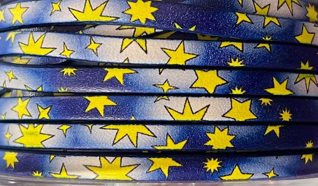 CUIRS DE VEAU IMPRIMES EN 5MM - Bleu