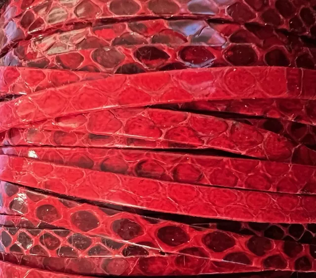 Veritable serpent sauvage 5mm - Rouge