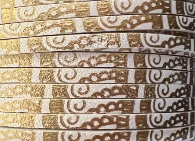 cuir de veau 3mm imprimé, NOUVEAUX MODELES  - Or pailleté