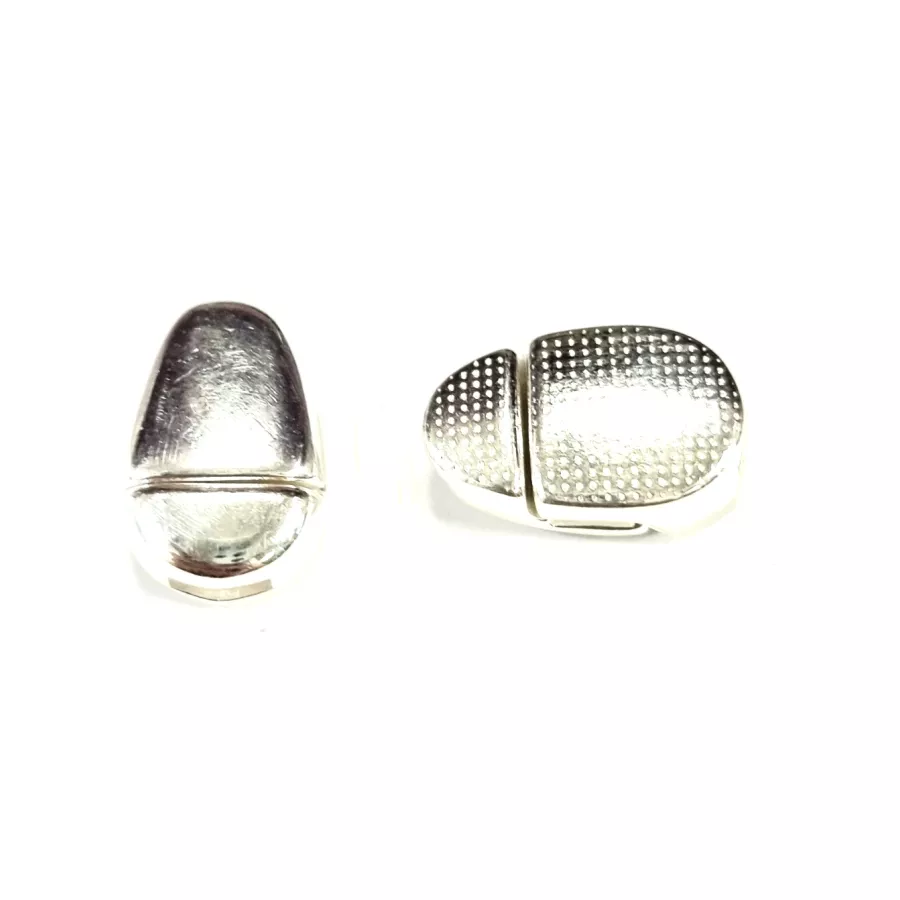 Fermoir aimanté en  5mm, double face, argent ou or, ouverture facile - argent vif