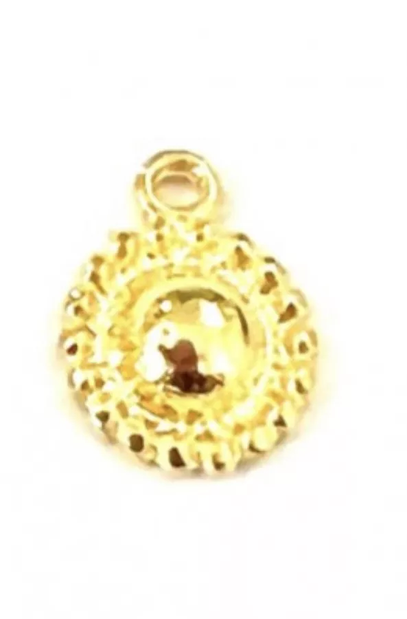 Petit pendant médaille milieu bombé - Or