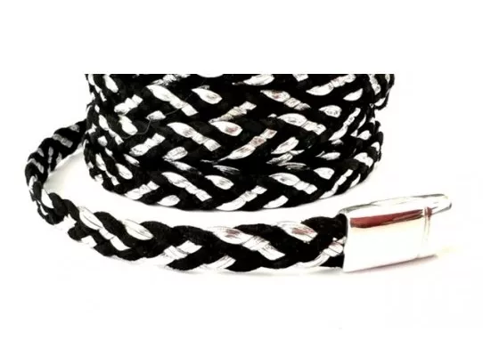 TRESSE BICOLORE 10MM - Argent