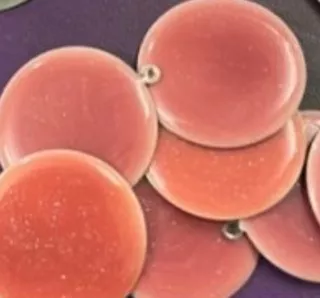 Pendant pièce Arabe double face émaillé - Rouge tuile