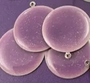 Pendant pièce Arabe double face émaillé - Violet