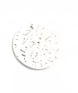 Sequin martelé en laiton 22mm plaqués argent vif ou or en France - Argent vif