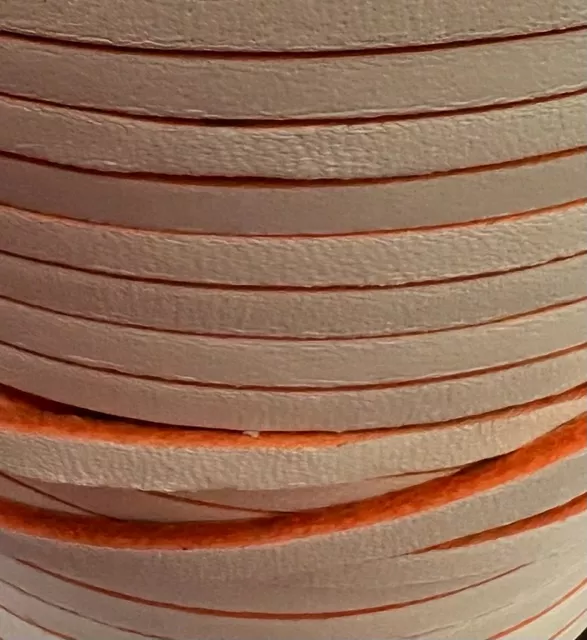 Cuir de veau en 3mm avec des bords colorés - Orange