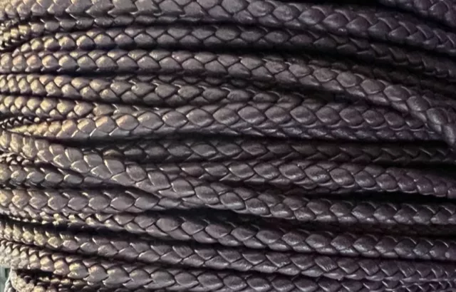 Cuir tressé rond 3-Qualité Joaillerie-nouvelles couleurs - Violet