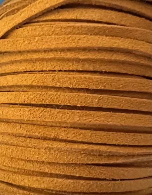 Suède Végan 3.5mm de largeur idéal pour sautoir - Camel