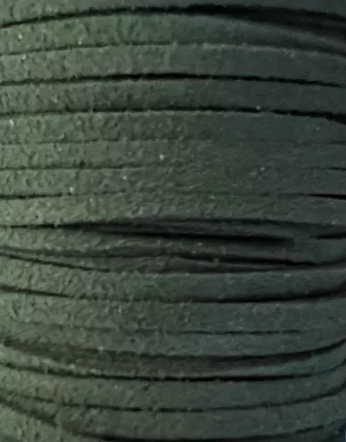 Suède Végan 3.5mm de largeur idéal pour sautoir - Vert foncé
