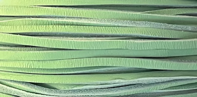 Cuir Nautique 3.5 x2.2mm pour sautoir ou bracelet - Vert d'eau