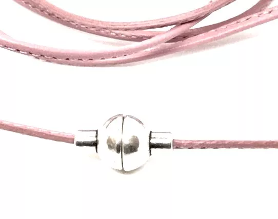 Fermoir aimanté pour cordon rond de 2mm  - Argent antique