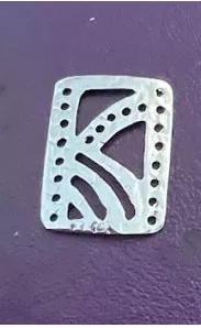 intercalaire laiton en argent vif/or/or rose 22.3 x 15.3mm - Argent vif