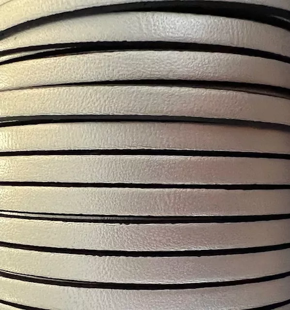 Cuir de Veau Metallisé en 5mm - Argent Cuivre métallisé