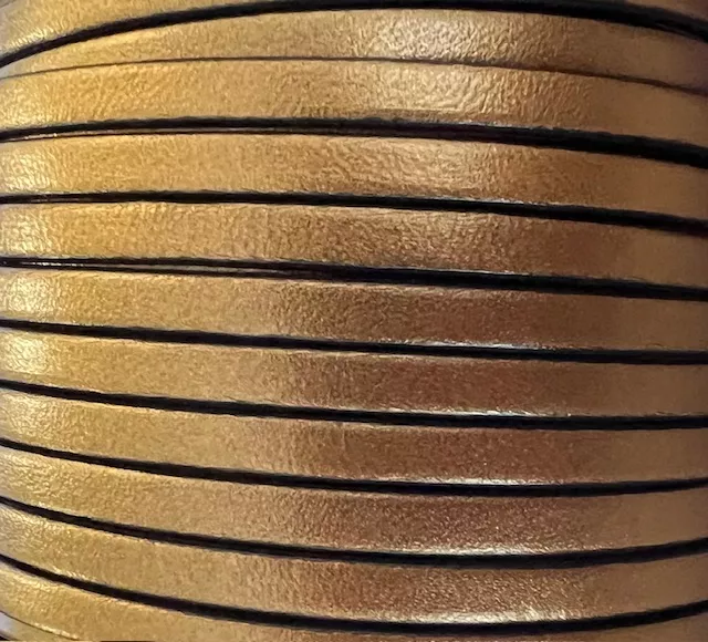 Cuir de Veau Metallisé en 5mm - Bronze