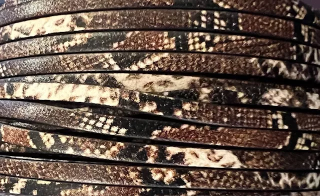 Nouveaux cuirs imprimés en 3mm - Marron foncé