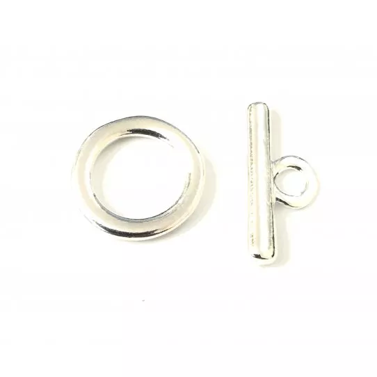 Fermoir T ARGENT vif ou OR plaqué en FRANCE - Argent vif