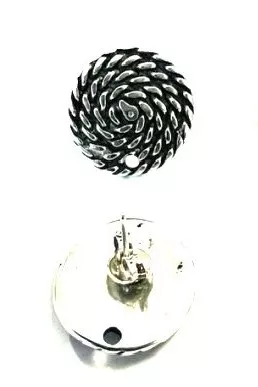 Boucles d'oreilles à clous spirale 20mm - Argent antique