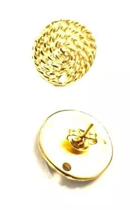 Boucles d'oreilles à clous spirale 20mm - Or